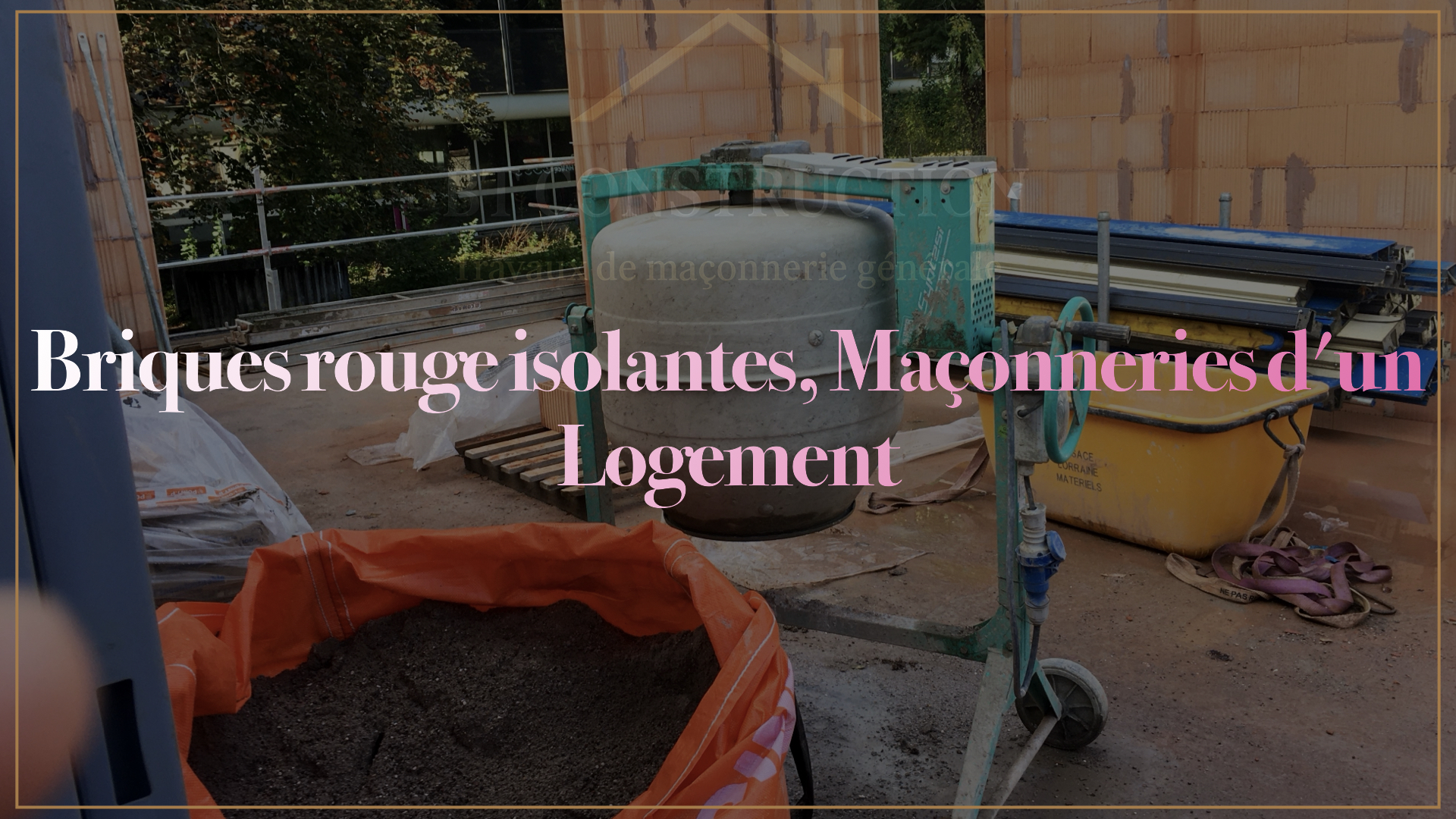 Briques rouge isolantes Maçonneries d’un Logement BT Construction