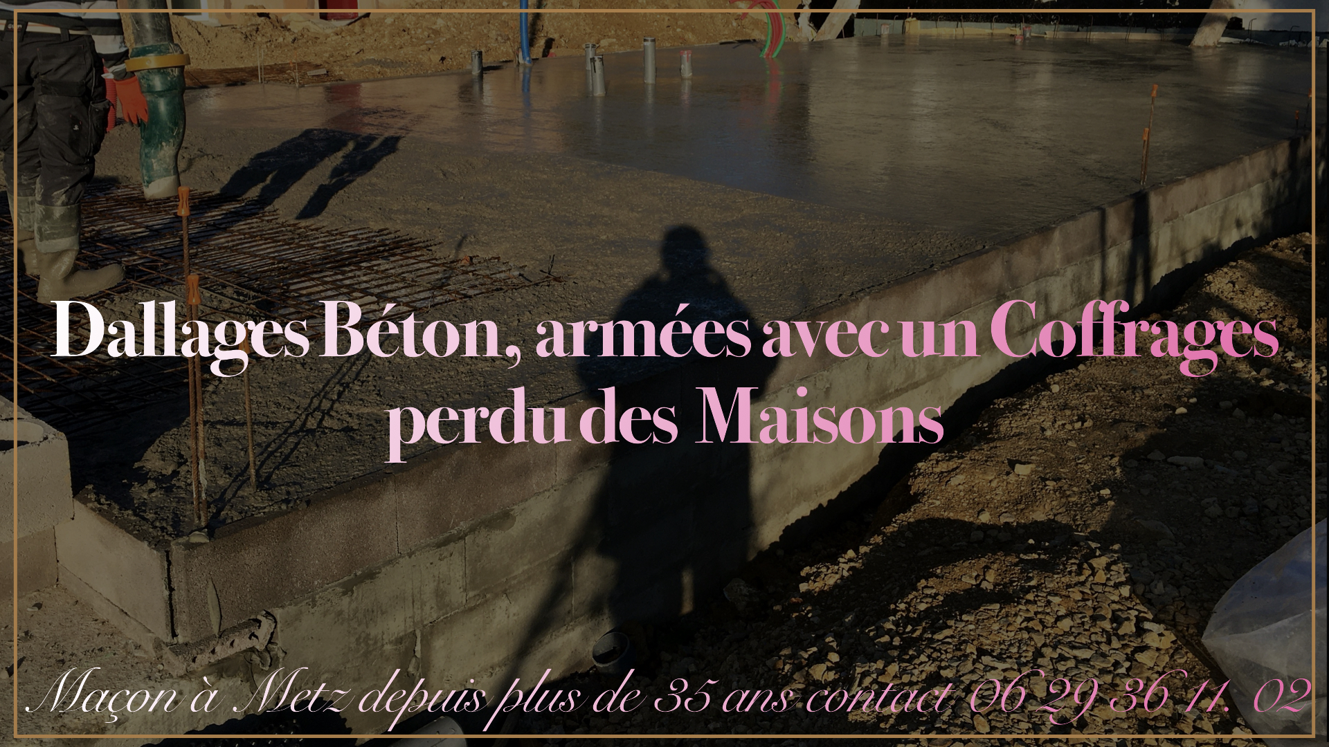 Dallages Béton, armées avec un Coffrages perdu des Maisons BT Construction