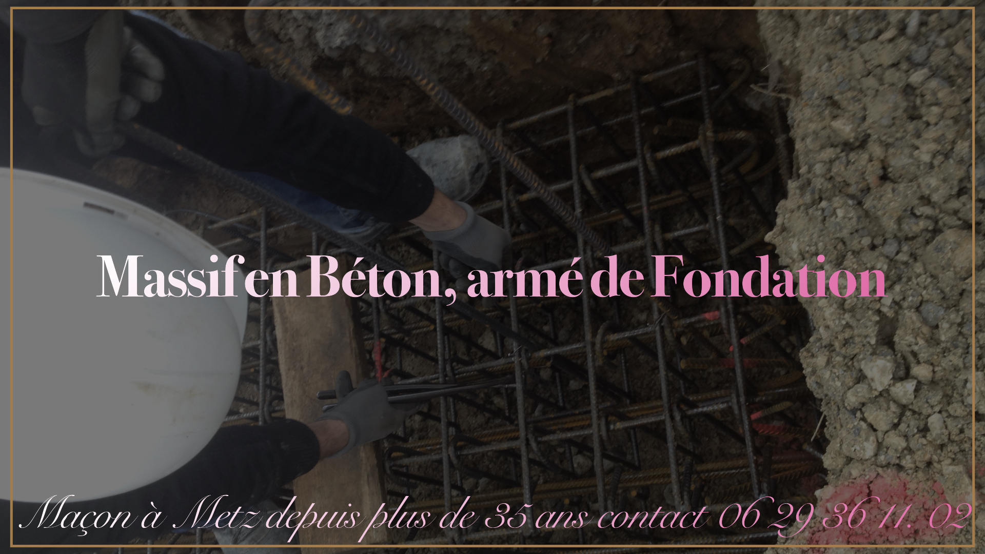 Massif en Béton, armé de Fondation BT Construction