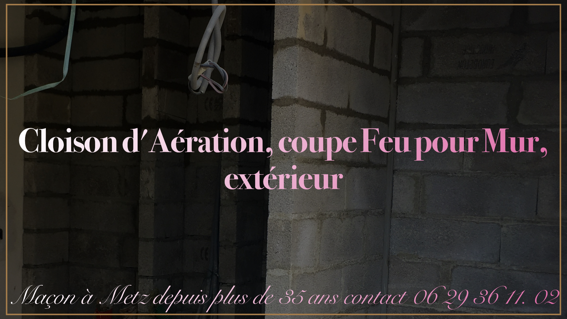 Cloison d'Aération, coupe-Feu pour Mur extérieur BT Construction