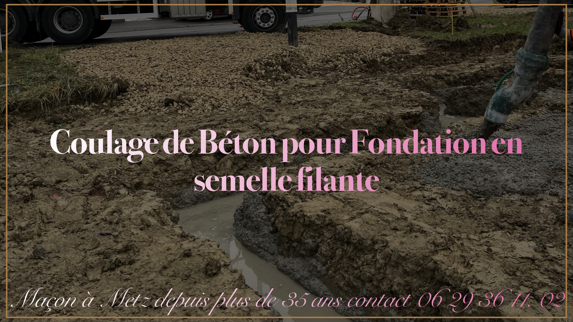 Coulage de Béton pour Fondation en semelle filante BT Construction