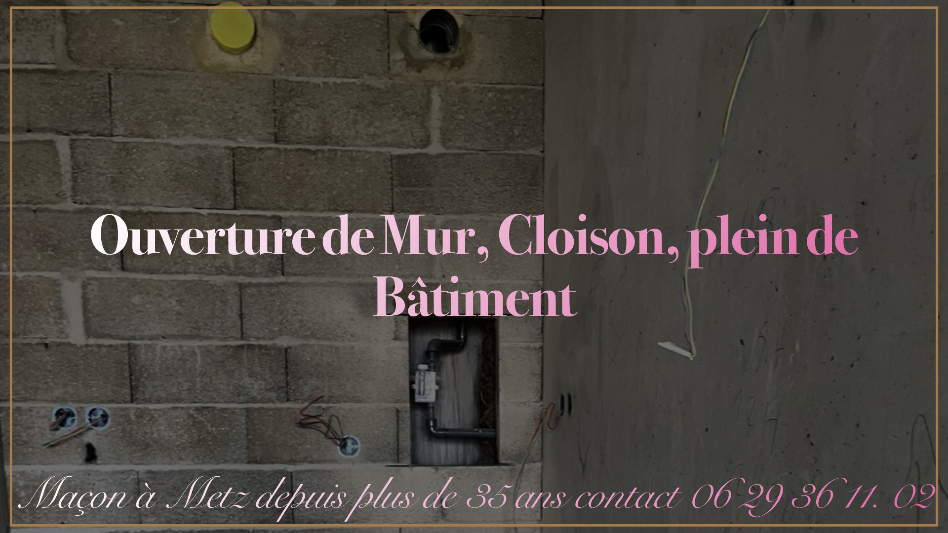 Ouverture de Mur, Cloison, plein de Bâtiment BT Construction