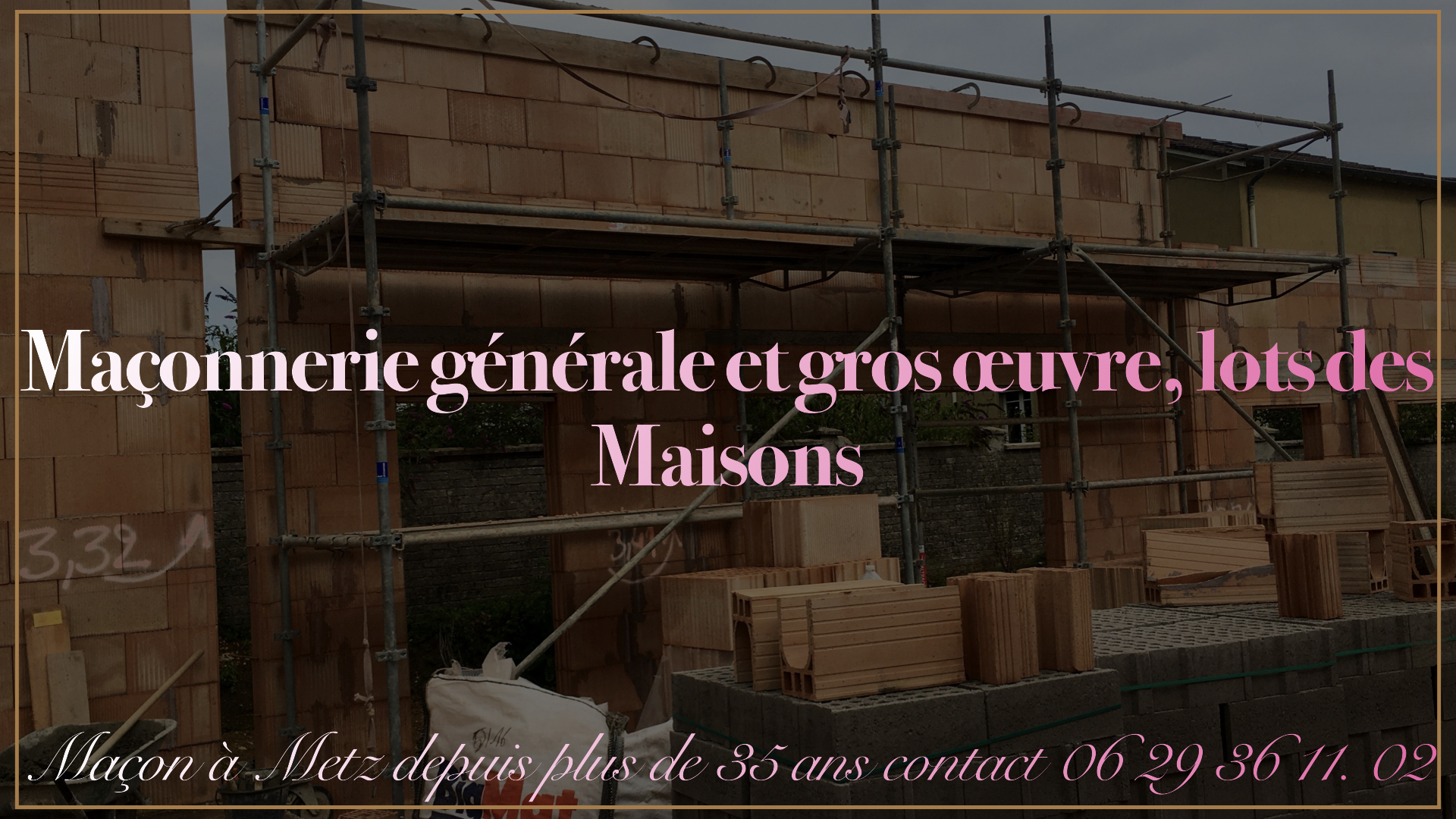 Maçonnerie générale et gros œuvre, lots des Maisons BT Construction