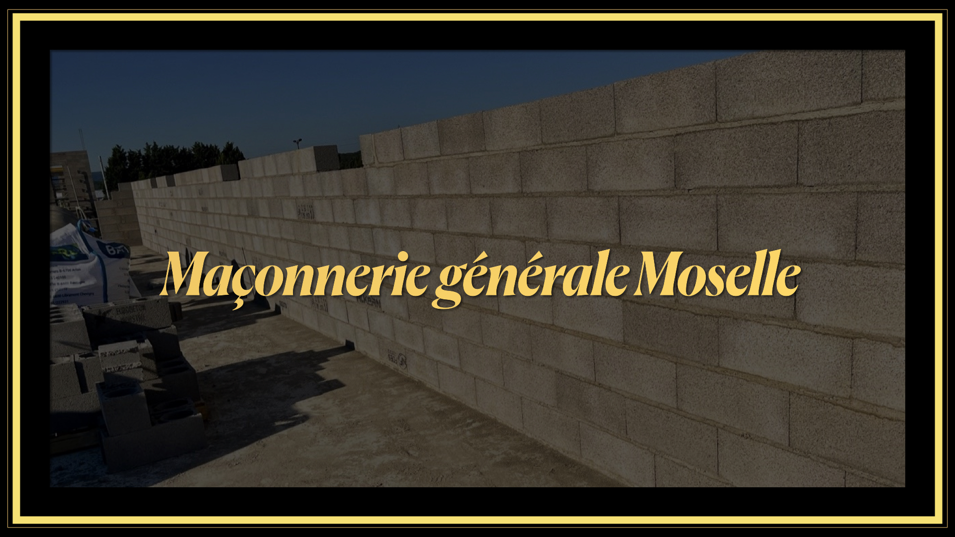 Maçonnerie générale pour bâtiment professionnel de 20 mètres – murs en parpaings pour bureaux en Moselle