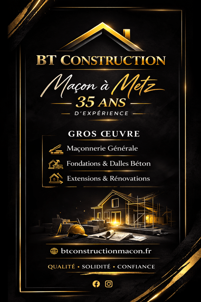 Maçon Moselle BT Construction Promouvoir l'expertise en maçonnerie à Metz
