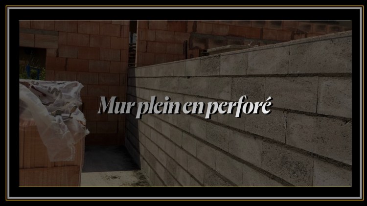 Mur plein en perforé BT Construction
